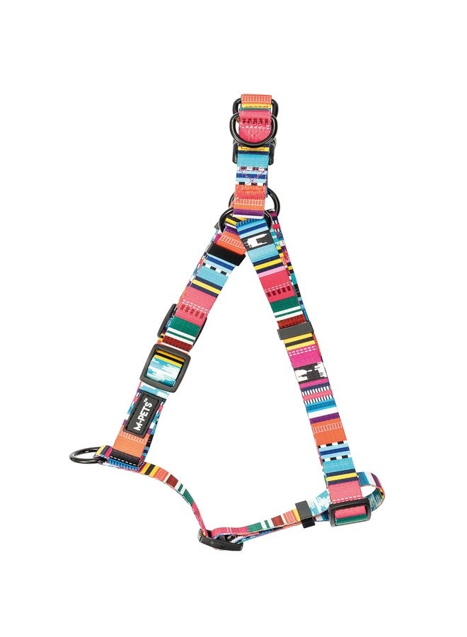 M-PETS Urban Style Jazz Stripes Harness for Medium Dogs, Adjustable Neck & Chest Fit, EcoFriendly Dog Harness, Strong Nylon Buckles, Easy to Clean, for Walking, Training & Outdoor Activities, Medium - Image 2
